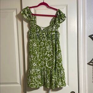 Blu Pepper Green Floral Women's Dress